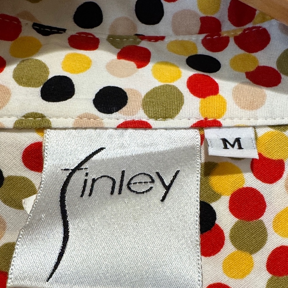 Finley Vibrant Dot Pattern Button Down Shirt - image 2